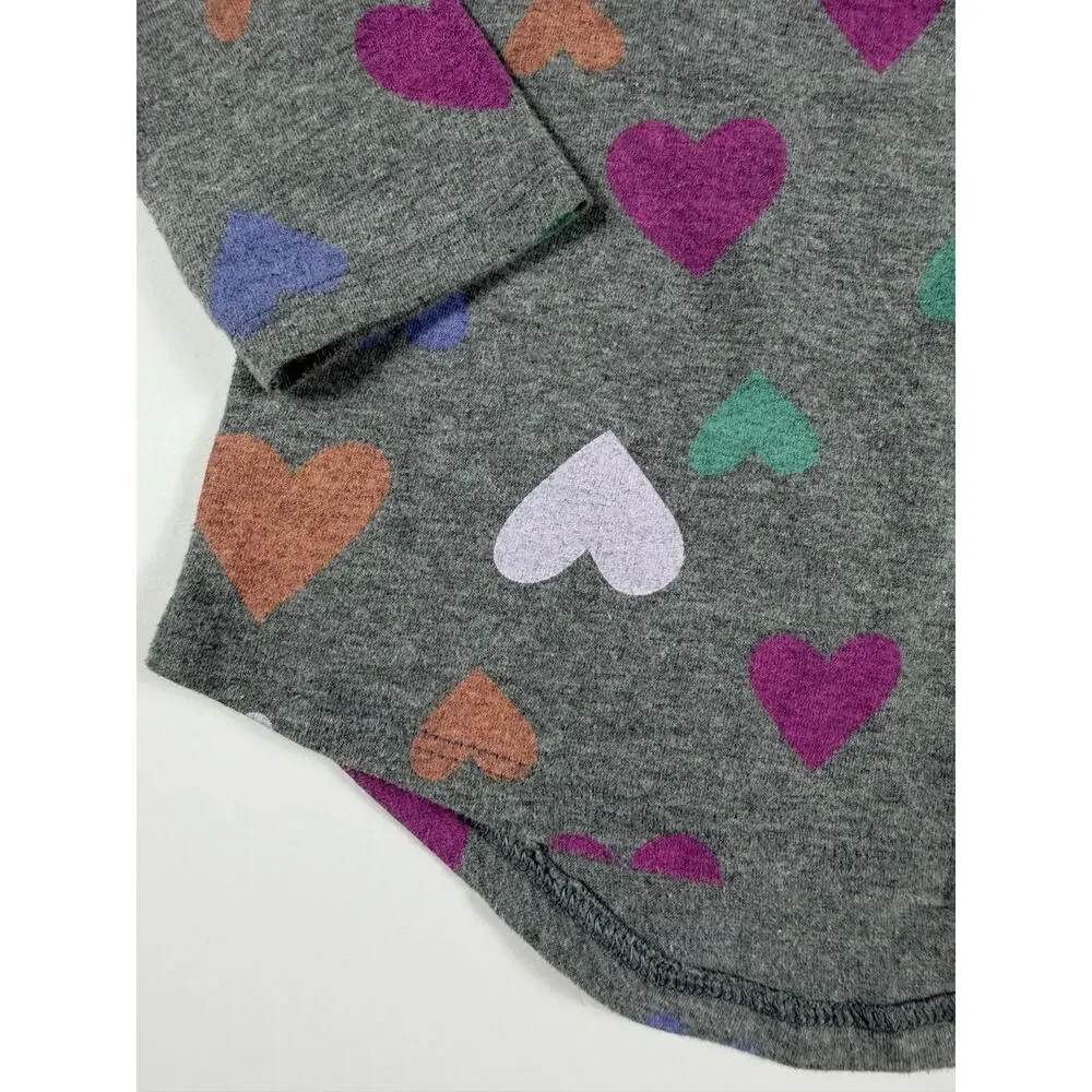 Gap & Cat & Jack Heart Print Peplum Tops Bundle Size 2